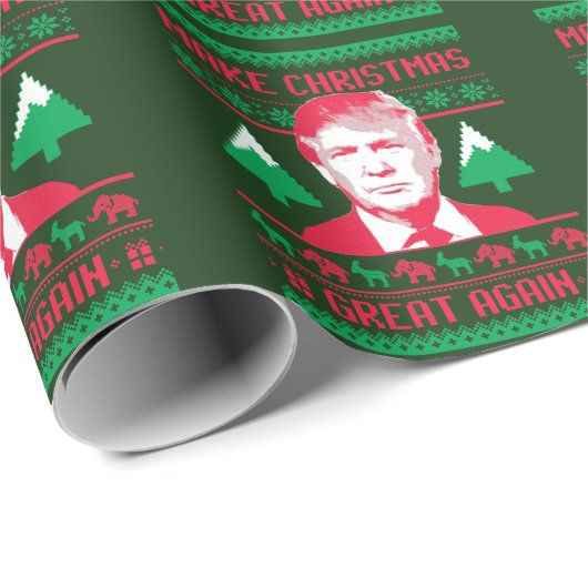 Papier Cadeau Chandail de Noël d'atout - faites à Noël grand Aga (Coin rond)