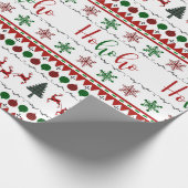 Papier Cadeau Chandail de Noël moche HoHoHo (Coin)