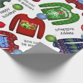Papier Cadeau Chandail de Noël moche personnalisé (Coin)