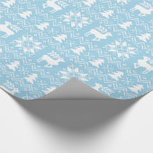 Papier Cadeau Chandail de Noël traditionnel Motif bleu (Coin)