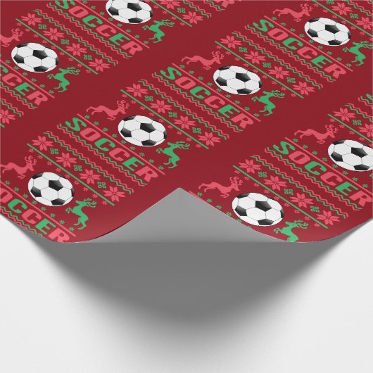 Papier Cadeau Chandail de vacances moche de football (Coin)