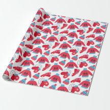 Chandail d'hiver Rouge Bleu Blanc Noël