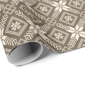 Papier Cadeau Chandail juste de vacances d'île de flocon de (Coin rond)