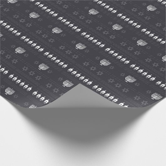 Papier Cadeau Chandail laid de Hanoukka (Coin)