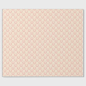 Papier Cadeau Chandail rose précieux motif sur blush pâle (Plat)