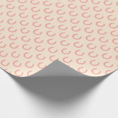 Papier Cadeau Chandail rose précieux motif sur blush pâle (Coin)