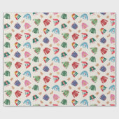 Papier Cadeau Chandails de Noël et biscuits de pain d'épices (Plat)