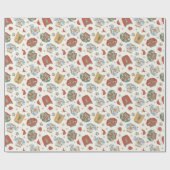 Papier Cadeau Chandails de Noël et Motif Casquette (Plat)