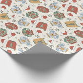 Papier Cadeau Chandails de Noël et Motif Casquette (Coin)