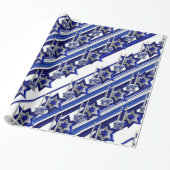 Papier Cadeau Chandeliers-juifs-et-étoiles-1-diagonales-rayures (Déroulé)