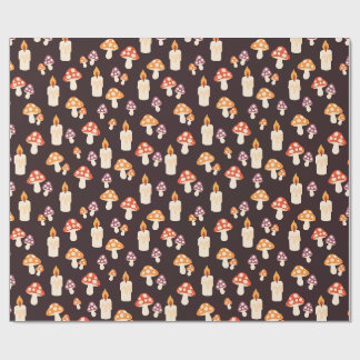 Papier cadeau Chandelles et Champignons