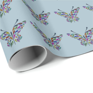 Papier Cadeau CHANGEMENT DE COULEUR DES Whispers À Papillon ~ Pa