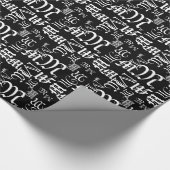 Papier Cadeau CHANGER MONOGRAM Style de lettre noire Toutes les  (Coin)