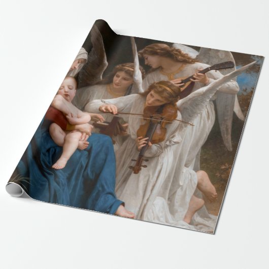 Papier Cadeau Chanson des anges de William-Adolphe Bouguereau (Déroulé)