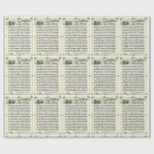 Papier Cadeau Chansons de Noël, partitions de musique anciennes (Plat)