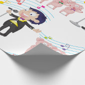 Papier Cadeau Chant de garçon avec chorale à trois cochons