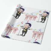 Papier Cadeau Chant de garçon avec chorale à trois cochons (Déroulé)