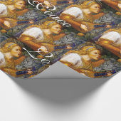 PAPIER CADEAU CHANTER ANGEL DE NOËL, JOY PEACE LOVE PARCHMENT (Coin)