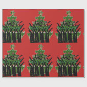 Papier Cadeau Chanter Musique de Noël Chanteurs chanteuses Gospe (Plat)