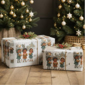 Papier Cadeau Chanteurs de Noël 