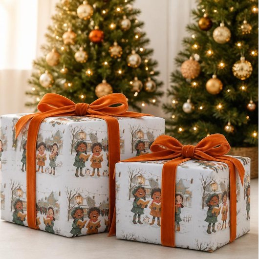 Papier Cadeau Chanteurs de Noël 