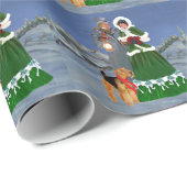 Papier Cadeau Chants de Noël (Coin rond)