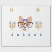 Papier Cadeau Chanukah laid Hanoukka Chien Chien Chien Chien Chi (Plat)