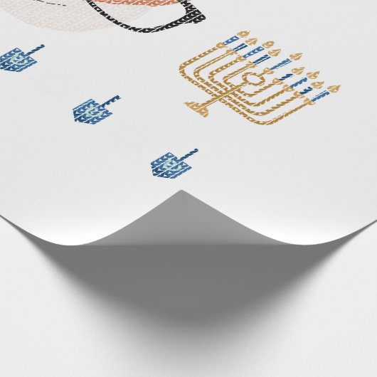 Papier Cadeau Chanukah laid Hanoukka Chien Chien Chien Chien Chi (Coin)