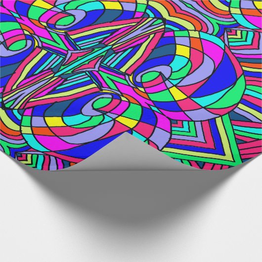 Papier Cadeau Chaos coloré (Coin)