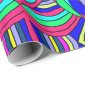 Papier Cadeau Chaos coloré (Coin rond)