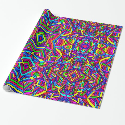 Papier Cadeau Chaos coloré 2 (Déroulé)