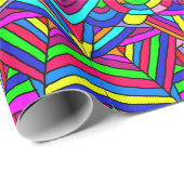 Papier Cadeau Chaos coloré 2 (Coin rond)
