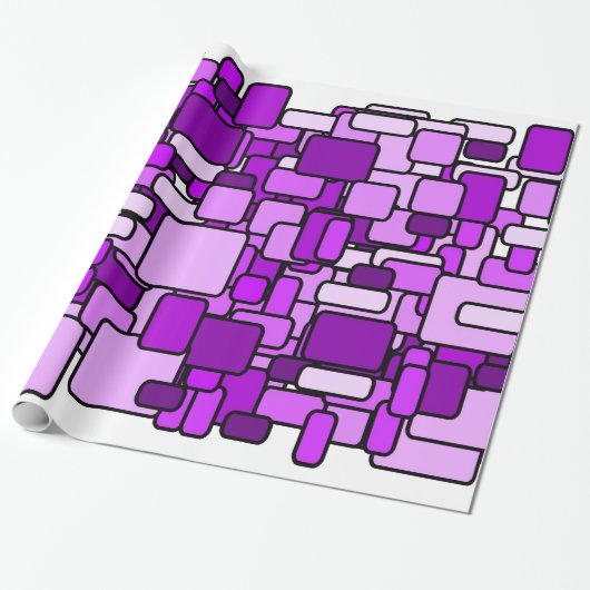 Papier Cadeau Chaos Violet (Déroulé)