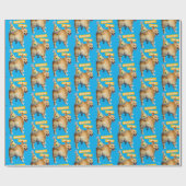 Papier Cadeau Chapeau d'anniversaire Corgi Butt (Plat)