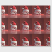 Papier Cadeau chapeau de santa rouge (Plat)