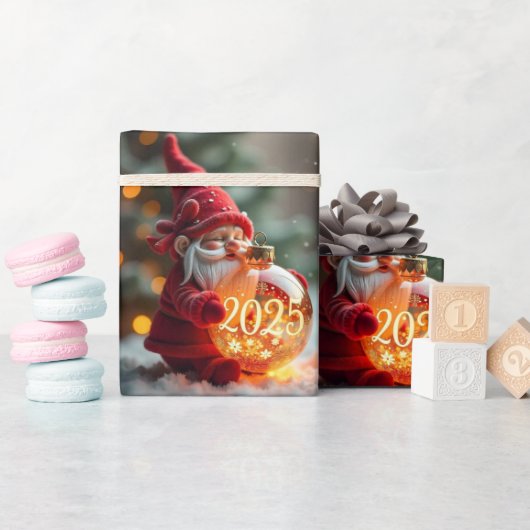 Papier Cadeau chapeau de santa rouge (Baby Shower)