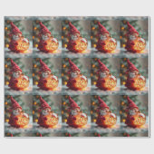 Papier Cadeau chapeau de santa rouge (Plat)