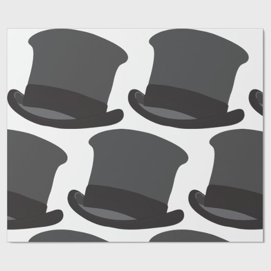 Papier Cadeau Chapeau noir (Plat)