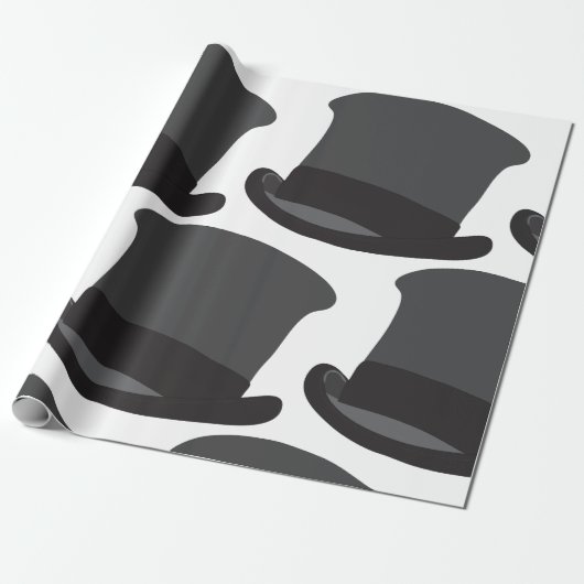 Papier Cadeau Chapeau noir (Déroulé)