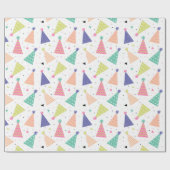 Papier Cadeau Chapeaux d'anniversaire (Plat)