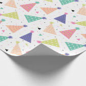 Papier Cadeau Chapeaux d'anniversaire (Coin)