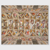Papier Cadeau Chapelle Sixtine Plafond par Michel-Ange (Plat)