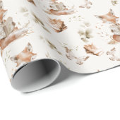 Papier Cadeau Chapitre Un Lecture Fox Motif (Coin rond)