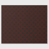 Papier Cadeau Charbon foncé et marron profond Plaid géométrique (Plat)