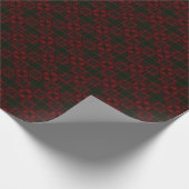 Papier Cadeau Charbon foncé et marron profond Plaid géométrique (Coin)