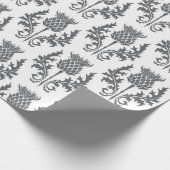 Papier Cadeau chardon en silhouette motif sans soudure (Coin)