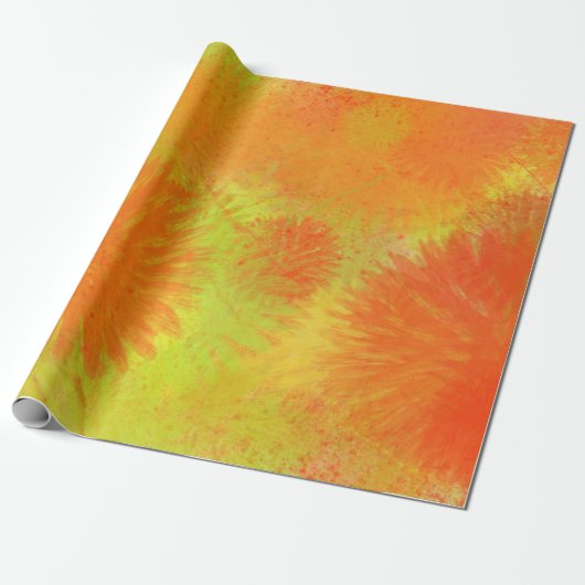 Papier Cadeau chardon jaune (Déroulé)