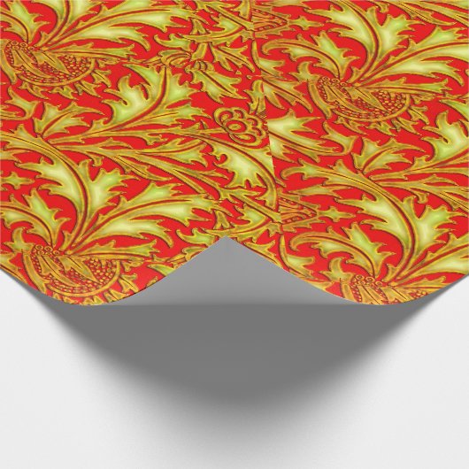 Papier Cadeau Chardon rouge d'or (Coin)