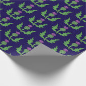 Papier Cadeau Chardon (sur fond bleu) (Coin)