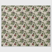 Papier Cadeau Chardon vintage (Plat)